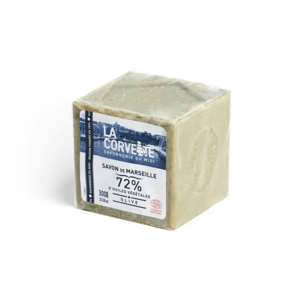 Savon de marseille en cube vert sans huile de Palme, boite en carton 400g  achat vente écologique - Acheter sur