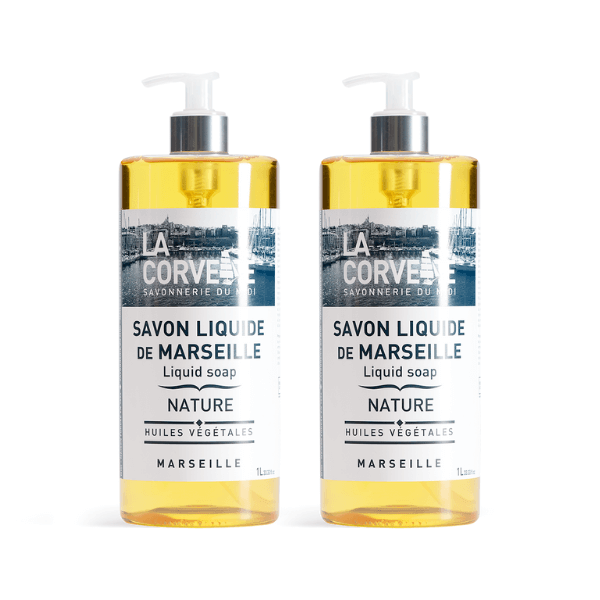 Savon liquide de marseille nature - 2 x1L