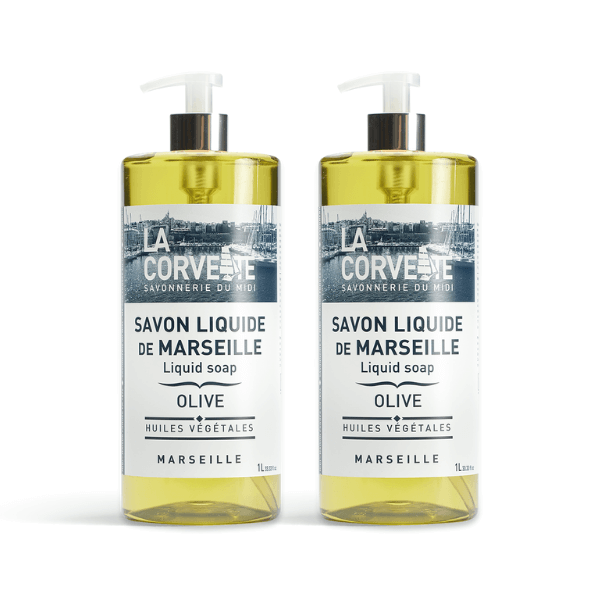 Savon liquide de marseille à l'olive - lot de 2